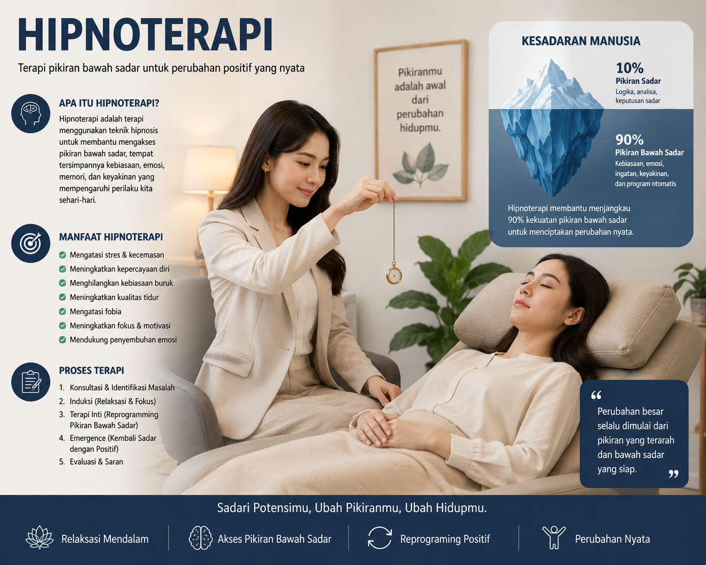 Manfaat Hipnoterapi: Membuka Kunci Pikiran Bawah Sadar untuk Pemulihan